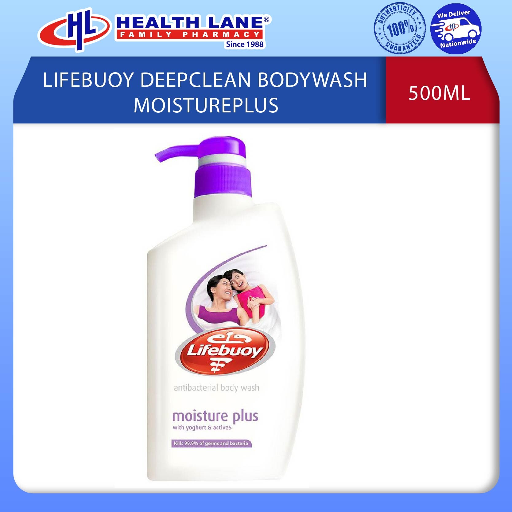 LIFEBUOY DEEPCLEAN SABUN BADAN PELEMBAPPLUS 500ML